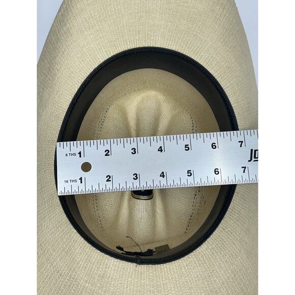 Stetson Cattleman Cowboy Hat Size 7 1/4 Feather In Band Natural Rodeo Festival - Picture 8 of 13